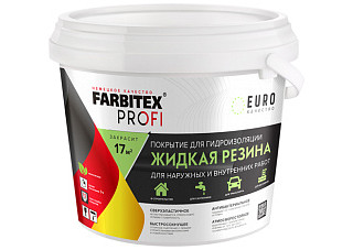 Краска акриловая FARBITEX PROFI для гидроизоляции Жидкая резина графит 1кг
