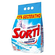 Порошок стиральный SORTI автомат супер эконом 1,5кг (1/6)