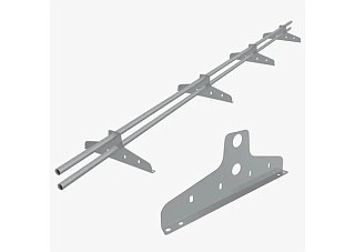 Снегодержатель для профнастила КОНТУР СТРИМ 4 опоры L-3.0м RAL-9003 (БЕЛЫЙ)