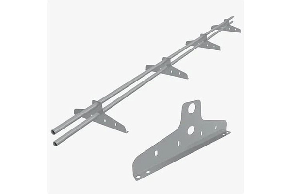 Снегодержатель для профнастила КОНТУР СТРИМ 4 опоры L-3.0м RAL-9003 (БЕЛЫЙ)