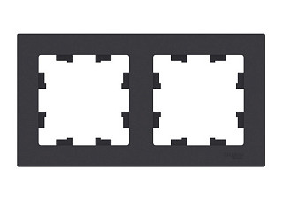 Рамка двухпостовая ATLASDESIGN универсальная карбон (ATN001002) (233)