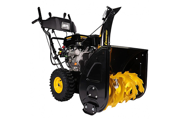 Снегоотбрасыватель  CHAMPION ST861E (10лс61см6F/2Rколеса4л90,5кг эл.стартер,фара,обогрев,зимний дв.)