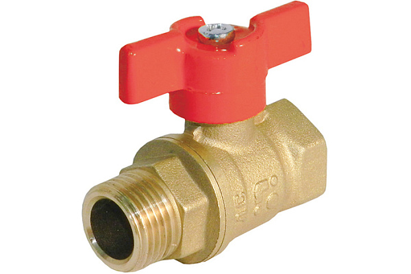 Кран шаровой латунный БАЗ ДУ15 (1/2) PУ40 Г/Ш бабочка