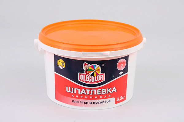 Шпатлевка OLECOLOR акриловая для стен и потолков 3,5кг (1/6)