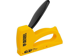 Пистолет скобозабивной DENZEL пластиковый, скобы в комплекте, тип 53, 6-10 мм (40221)