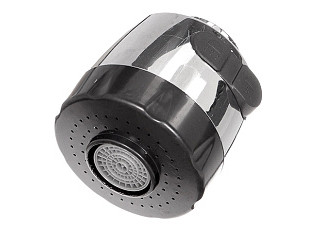 Насадка к гибкому изливу большая хром с пласт. черн. (51814) (МОК)