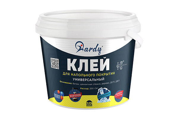 Клей HARDY PROF для напольных покрытий универсальный (1,3кг)