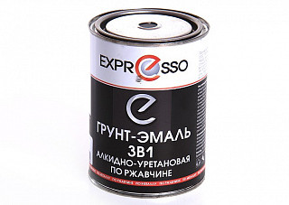 Грунт-эмаль алкидно-уретан 3 в 1 ЛАКОВАР EXPRESSO серый-серебристый RAL 9006 (0,9кг)