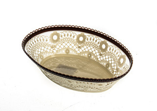 Сухарница КРУЖЕВО (слон.кость-коричневый) г.Октябрьский (М6036) 