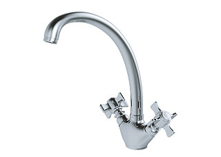 Смеситель для кухни MIXLINE ML30-031 Classic (Латунь,Длина излива 21,см,Кран-букса 1/2")