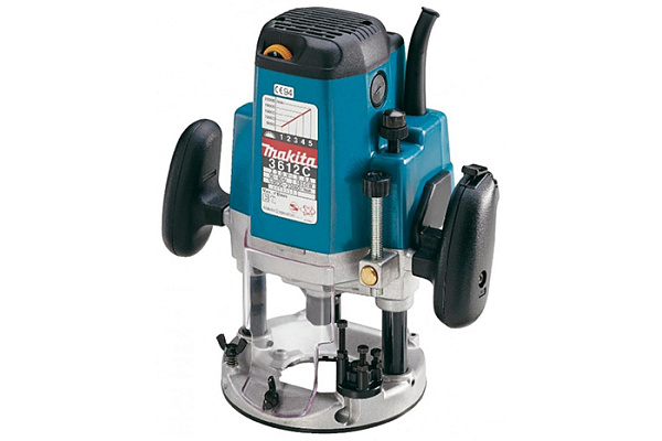 Фрезер MAKITA 3612C (1850 Вт,9000-23000об\мин, цанга 12мм, 6кг, плавный пуск, эл. тормоз)