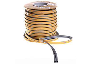 Уплотнитель самоклеящийся SILA HOME D 100 серый (9х7,4мм) 348