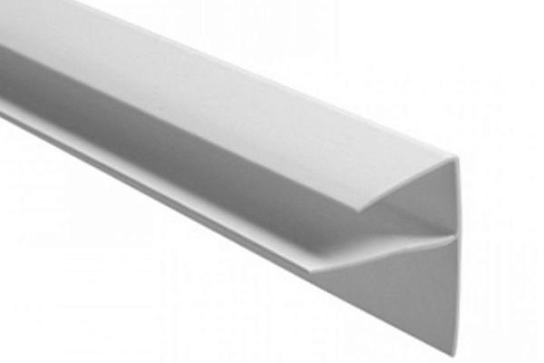 Профиль ПВХ F для панелей Идеал Ламини Белый глянцевый (8ммх3,0м) 001 (П8-Ф 001--0-БЕЛ-Г)