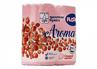 Туалетная бумага Floom aroma Розовая 2-х слойная 4 рулона (271)