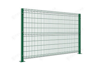 Забор 3 D ограждение панель сварная 3D RAL 6005 Зеленый мох, ячейка 55х200мм (1530х2500х3,3мм)