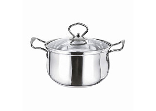 Кастрюля нержавеющая сталь SAKURA MODERN c крышкой, 20см, 3,3л (SA-P2020) 