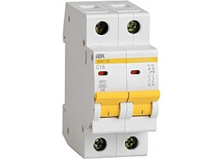 Авт. выкл.ВА47-29 2Р 16А 4,5кА х-ка С ИЭК (MVA20-2-016-C) 530