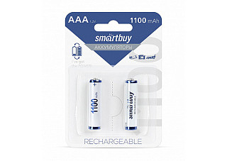 Аккумулятор NiMh SmartBuy AAA/2BL 1100 mAh (24/240) (SBBR-3A02BL1100)блистер 1226