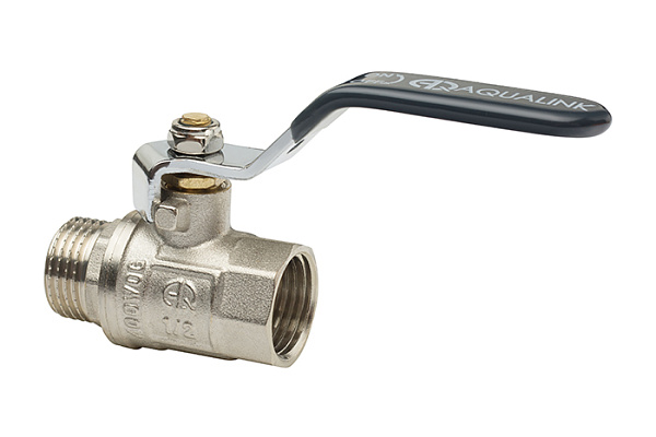 Кран шаровой латунный AQUALINK ДУ40 (1 1/2) Г/Ш рычаг (01153) (30/5) 