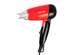 Фен Centek CT-2230 RBL (красн/черн) 1200Вт, 2 скорости и температуры нагрева, складная ручка