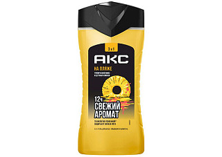 Гель для душа и шампунь AXE (АКС) На пляже 3в1 250мл /12 (930)