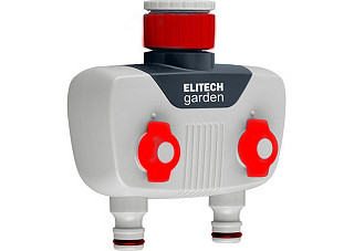 Распределитель ELITECH Garden HF 001 пластиковый двухканальный (3/4" - 1") (982)