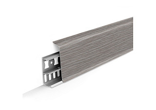 Плинтус напольный с кабель-каналами 70мм 2,2м "Деконика", 210 Дуб пепельный