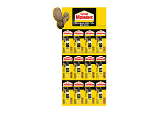 МОМЕНТ СуперМомент Для обуви Клей-гель секундный Туба на мульти-карте 12 х 3 г 1694871/144