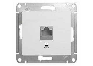 Розетка GLOSSA компьютерная RJ45 категория 5е в рамку белая (GSL000181K) (504)