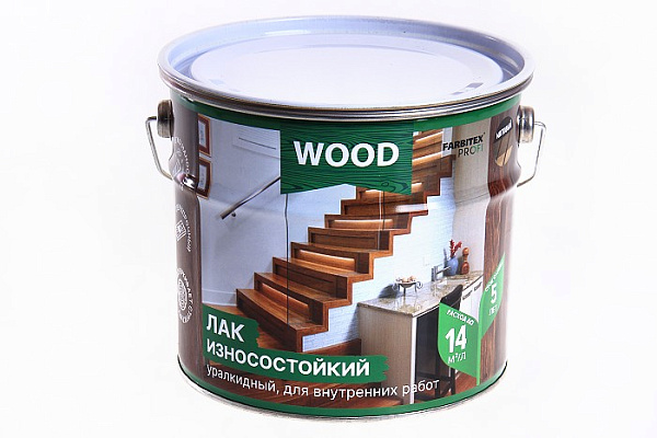 Лак паркетный алкидно-уретановый матовый FARBITEX ПРОФИ WOOD износостойкий (2,7кг)