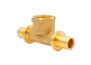 Тройник аксиальный AQUALINK 16мм х 1/2" вн х 16мм, 2,2мм (120/10) (01033)