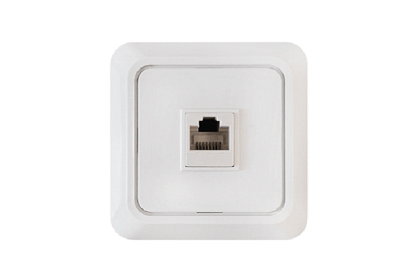 Розетка IN HOME BOLLETO RJ-45 7035 компьютерная, белая (294)