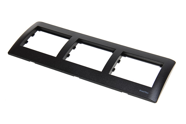 Рамка Profitec Corsa ST графит GLOSS 3СП гориз (PC-пласт) (910734)