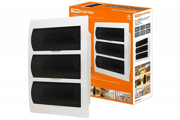 Бокс TDM ЩРВ-П-45 модулей встраиваемый пластик IP41 (0902-0011)