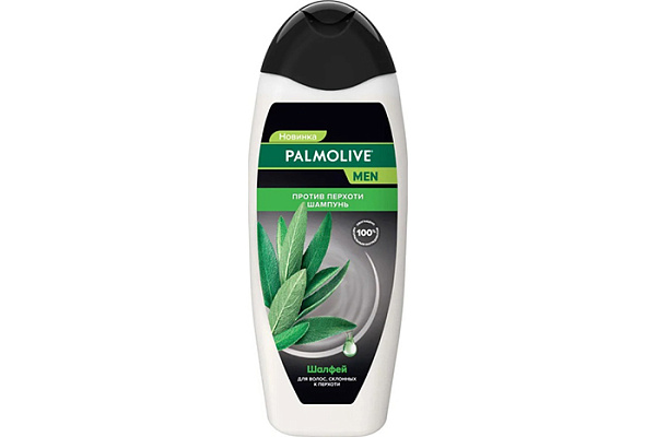 Шампунь для волос PALMOLIVE men мужской против перхоти с экстрактом шалфея 450мл (1/12)