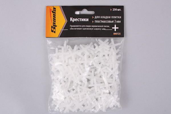 Крестики для плитки пластм. 3,0мм 250шт 880725 (10/200)