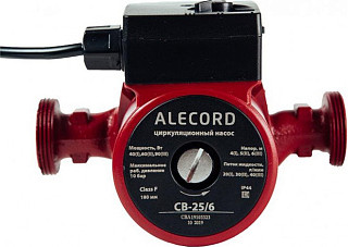Насос циркуляционный Alecord C 25/6 (90Вт,Расход-40л/мин,Высота подъема жидкости-6м,Монтаж-180мм)201