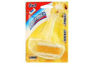 Гигиенический блок СВЕЖИНКА для унитаза лимон гелевая вставка 40гр (1/24)