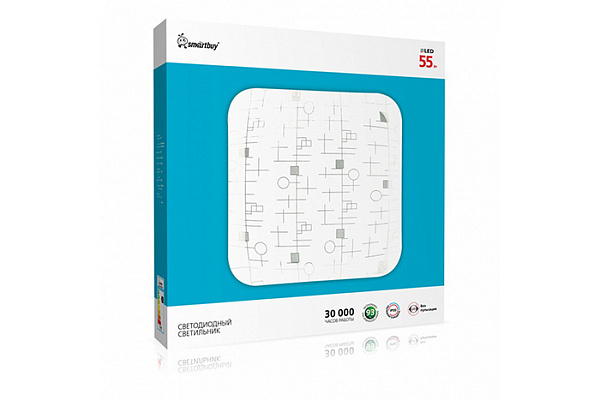 Светильник светодиодный потолочный SMARTBUY 55W Loongo 55Вт, 6000К (SBL-LNG-55-W-6K) (0808)