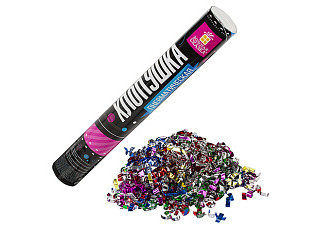 Хлопушка пневматическая ЗОЛОТАЯ СКАЗКА 30 см, фольга, серпантин, ассорти, 591474