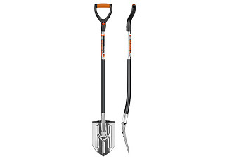 Лопата штыковая FINLAND 0737, нержавеющая сталь, с черенком, V-ручка