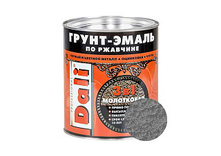 Грунт-эмаль по ржавчине DALI молотковая СЕРЫЙ (2,0л)