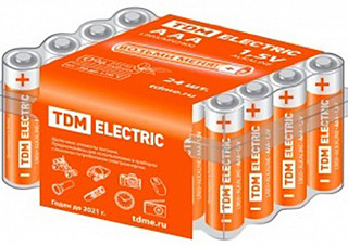 Элемент питания 03 TDM LR03 AAA Alkaline 1,5V BOX-24 TDM (1702-0033)