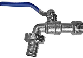 Кран шаровой водоразборный латунный ДУ20 (3/4) AQUALINK под шланг, рычаг (3951) (40/5)