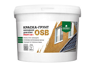Краска-грунт ПРОСЕПТ OSB Proff 3в1 фасадная для плит 7кг 080-7