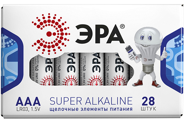 Элемент питания 03 ERA LR03 Alkaline box (28) 1230