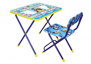 Детский набор мебели НИКА Познайка 2, стол + стул с мягкой обивкой (КП2)
