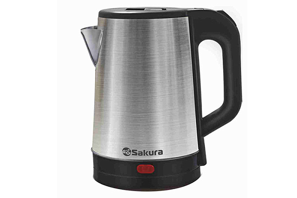 Чайник электрический SAKURA SA-2167BK нерж.сталь, черный (1,8л)