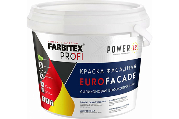 Краска FARBITEX PROFI EuroFacade фасадная силиконовая база А (3кг/2л) 