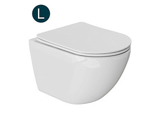Унитаз подвесной безободковый WAVE MERIDIAN Tornado3.0, сид. дюропласт,м/л,быстр,БЕЛЫЙ глянец(L)